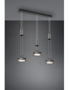 Sospensione Isola Cucina 3 Dischi Led Franklin Antracite Moderno Trio Lighting