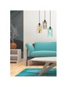 Sospensione Moderna Swirl 3xE27 Nero E Vetri Multicolor Ø38 cm Trio Lighting