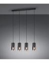 Sospensione Vintage 4 x E27 Robin Metallo Nero Trio Lighting