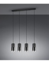 Sospensione Vintage 4 x E27 Robin Metallo Nero Trio Lighting