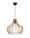 Sospensione Wood 1xE27 Campana Listelli Legno Naturale Ø44 cm Trio Lighting