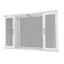 Specchio Cloe 2 ante a specchio - Bianco 94,5x60,5x16