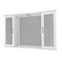 Specchio Cloe 2 ante a specchio - Bianco 94,5x60,5x16