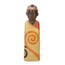 Statua ceramica bimbo africa giallo cm 8x8h26