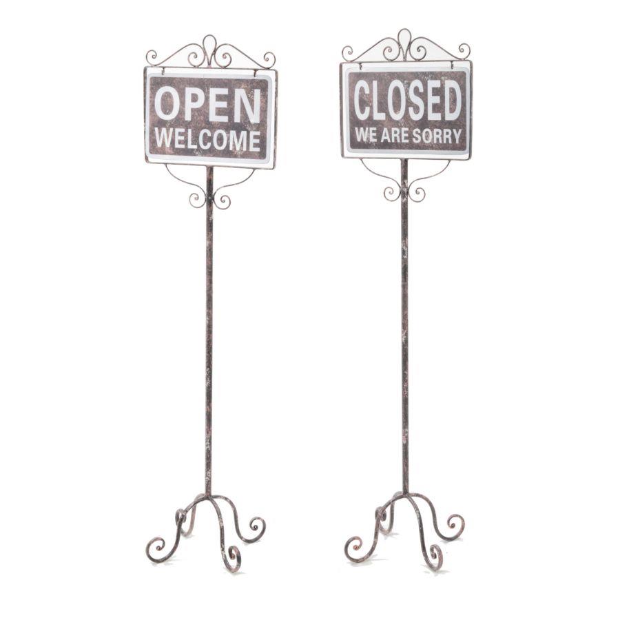 Targhetta con supporto alto open-closedcm 30