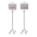 Targhetta con supporto alto open-closedcm 30