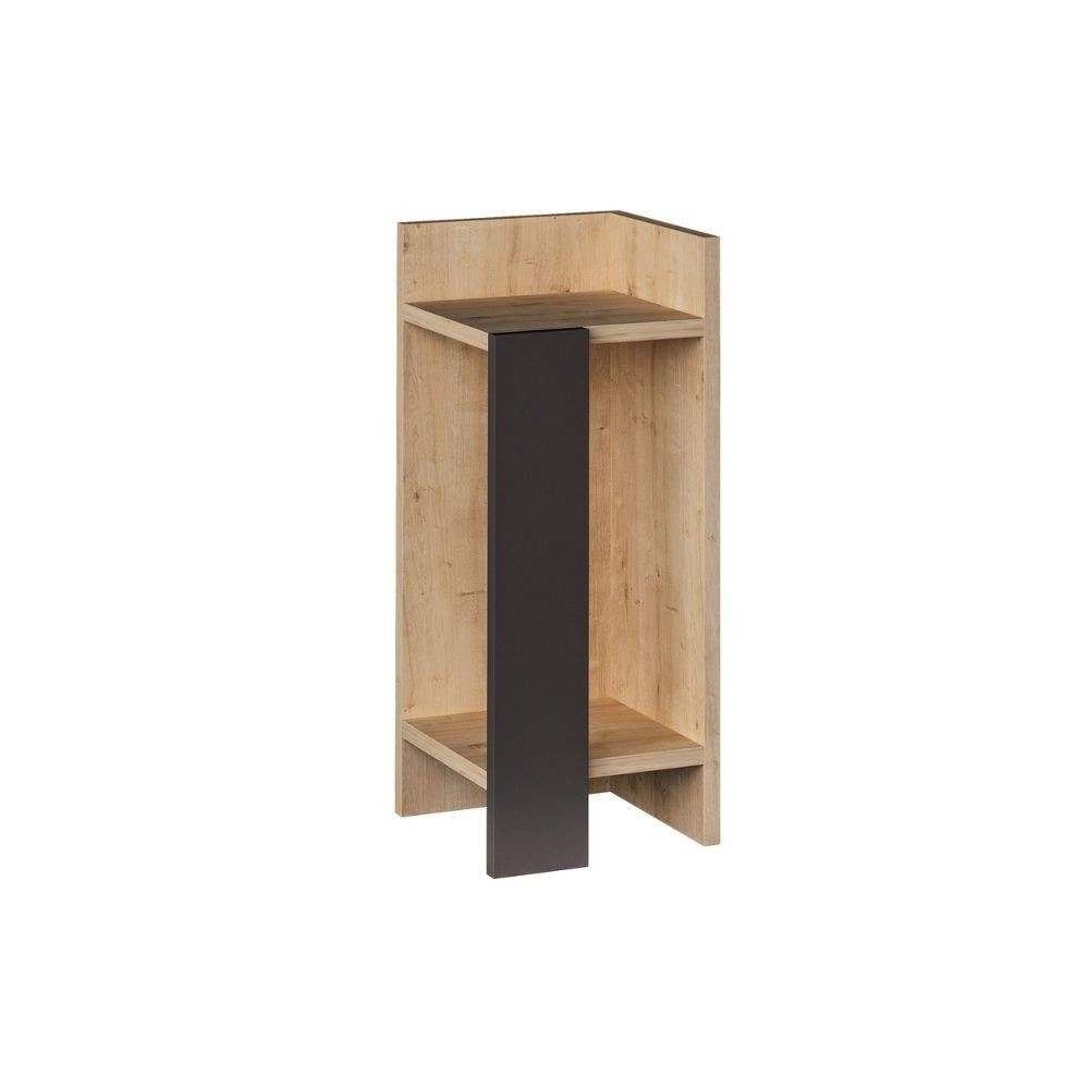 Tavolino di design Elos colore rovere oak pannello antracite 25x25x60h destro EFFEZ