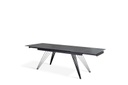 Tavolo allungabile grigio vintage-nero opaco 90 cm x 160-240  cm cm H. 76 cm