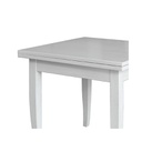 Tavolo in legno massello quadrato allungabile colore bianco 90x90-180 cm EFFEZ