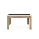 Tavolo da pranzo colore rovere inserto nero o bianco reversibile 138x80xh.74 cm EFFEZ