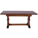 Tavolo in legno massello rettangolare allungabile colore noce 85x180-360xh79 cm EFFEZ