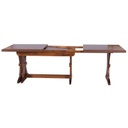 Tavolo in legno massello rettangolare allungabile colore noce 85x180-360xh79 cm EFFEZ