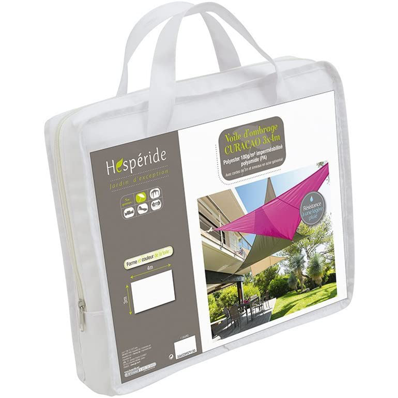 Tenda da sole rettangolare 3x4 m Tessuto Impermeabile - Colore: bianco