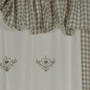 Tenda tessuto simple heart con mantovana cm140x300