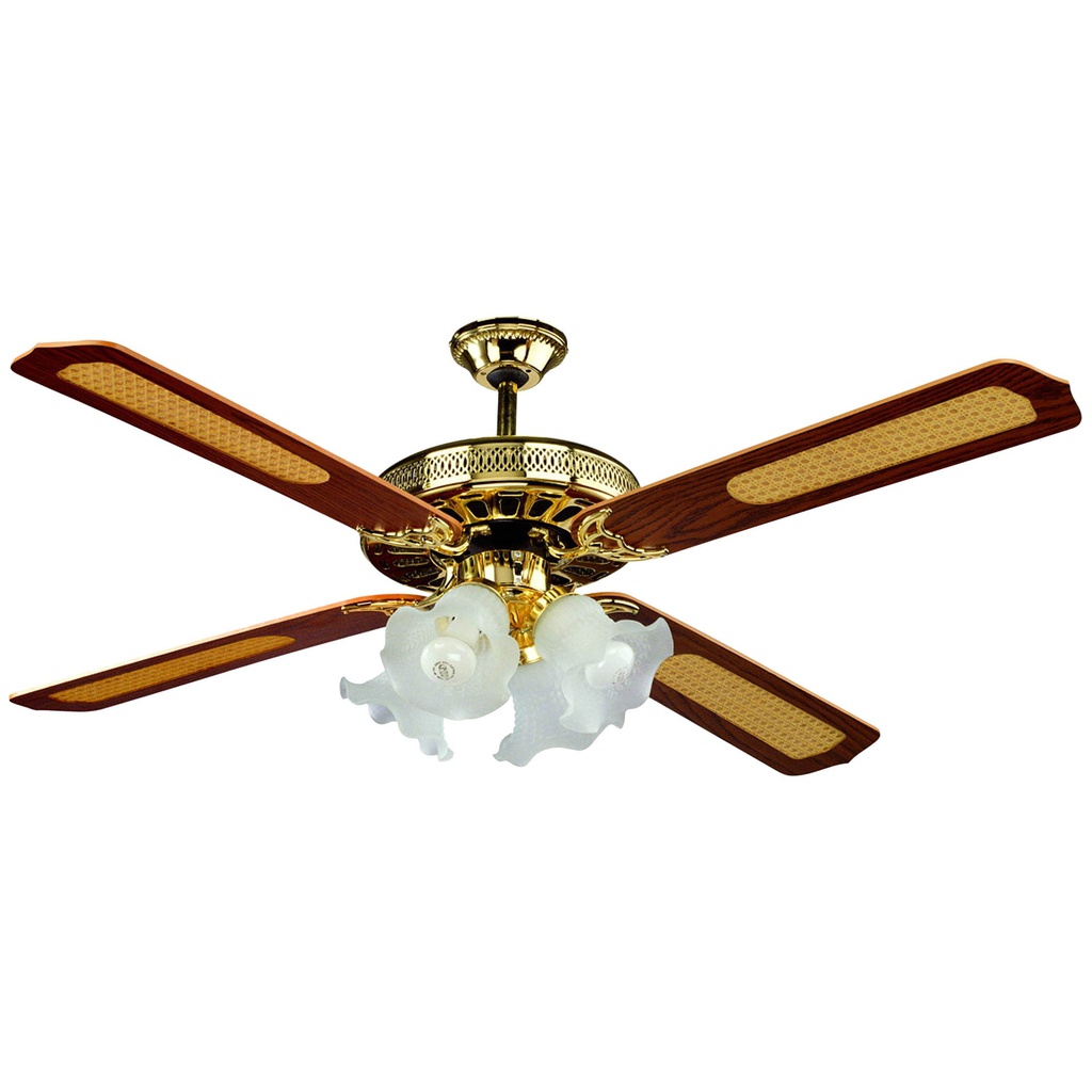 Ventilatore soffitto OLD AMERICA c/telecomando 4 luci diam. 130 cm