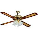 Ventilatore soffitto OLD AMERICA c/telecomando 4 luci diam. 130 cm