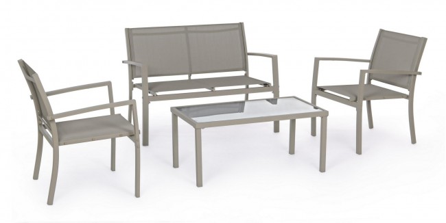 Set  salotto tortora in metallo
