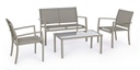 Set  salotto tortora in metallo