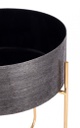 Set 2 porta vaso nero in alluminio stile design
