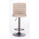 Sgabello bar Connor grigio chiaro in ecopelle vintage