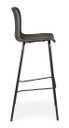 Sgabello bar vintage acciaio similpelle antracite Kyra cm 39 x 44 x 103,5