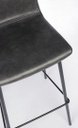 Sgabello bar vintage acciaio similpelle antracite Kyra cm 39 x 44 x 103,5