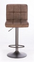 Sgabello bar vintage ecopelle marrone Greyson cm 42 x 51 x 92