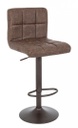 Sgabello bar vintage ecopelle marrone Greyson cm 42 x 51 x 92