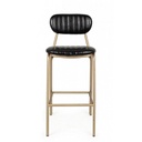 Sgabello vintage bar Addy nero 41x51x100h cm