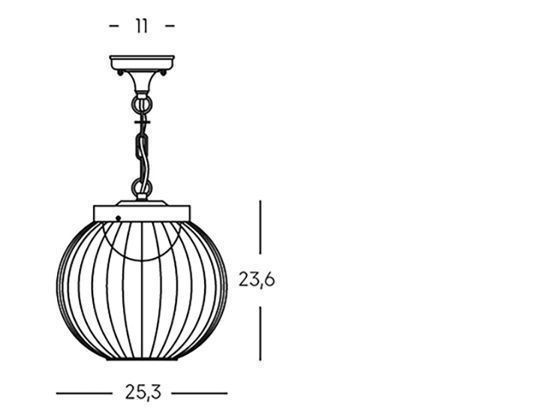 Sospensione 20W Led 4000K  linea cage  nero