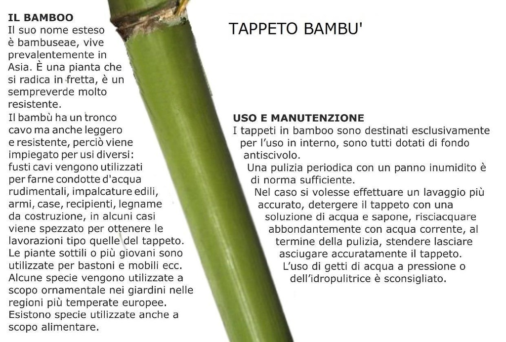 Tappeto bambu cm 240x180x0