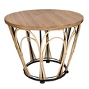 Tavolino legno noce tondo cmø50