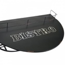 Tavolino metallo da muro con mensola nero cm 70x47h40