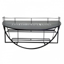 Tavolino metallo da muro con mensola nero cm 70x47h40