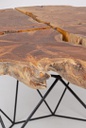 Tavolino vintage metallo e legno Adanya