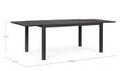 Tavolo allungabile antracite in alluminio stile classico cm 160-240x90
