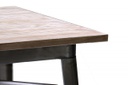 Tavolo ferro bristol top in legno galvanizzato cm 160x80h76