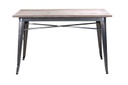 Tavolo ferro bristol top in legno galvanizzato cm 160x80h76