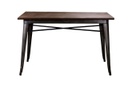 Tavolo ferro bristol top in legno marrone cm 160x80h76