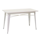 Tavolo ferro rettangolare bianco cm 60 x 120 x h 76