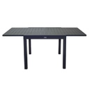 Tavolo sullivan in alluminio antracite allungabile h73 cm