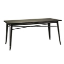 Tavolo top ferro bristol cm 160x80h76 marrone