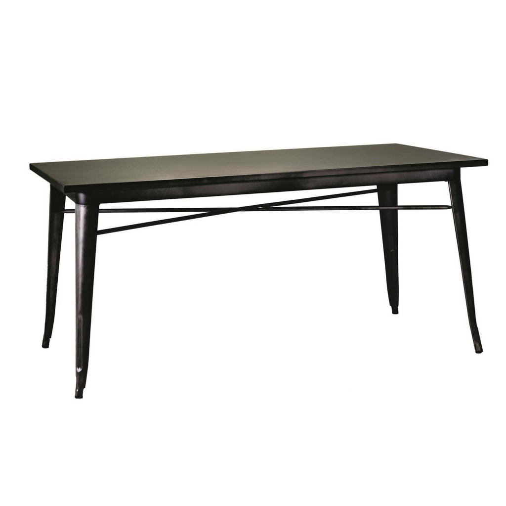 Tavolo top ferro bristol cm 160x80h76 marrone