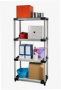 Scaffale in resina PVC 4 ripiani portata 80 Kg, 80x40x168 cm