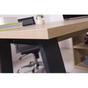Scrivania Angolare con 3 Cassetti e 2 Vani - 171.50x74.70x143.50 cm