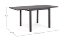 Tavolo in Alluminio Verniciato a Polvere 83-166x80 Antracite