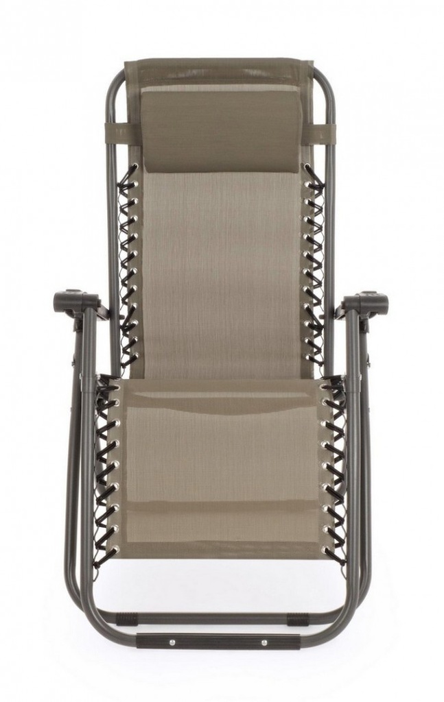 Sedia a Sdraio Pieghevole Martin Tortora - Acciaio Trattato, Tessuto in Textilene 540gr/m2 - Misure: 65a x 176b x 80h cm