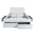 Letto Storage Queen Size con 4 Cassetti 166x220x96H