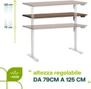 Scrivania Regolabile in Altezza con Motore e Display - 150x69 cm