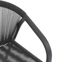 Sedia impilabile Riu alluminio e poliestere antracite grafite - L. 566 x P. 615 x H. 80 cm